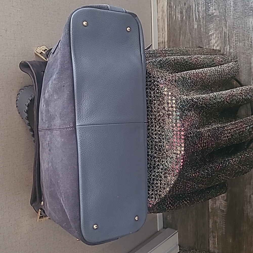 Aimee Kestenberg  blue leather and suede hobo bag EUC - Picture 11 of 16